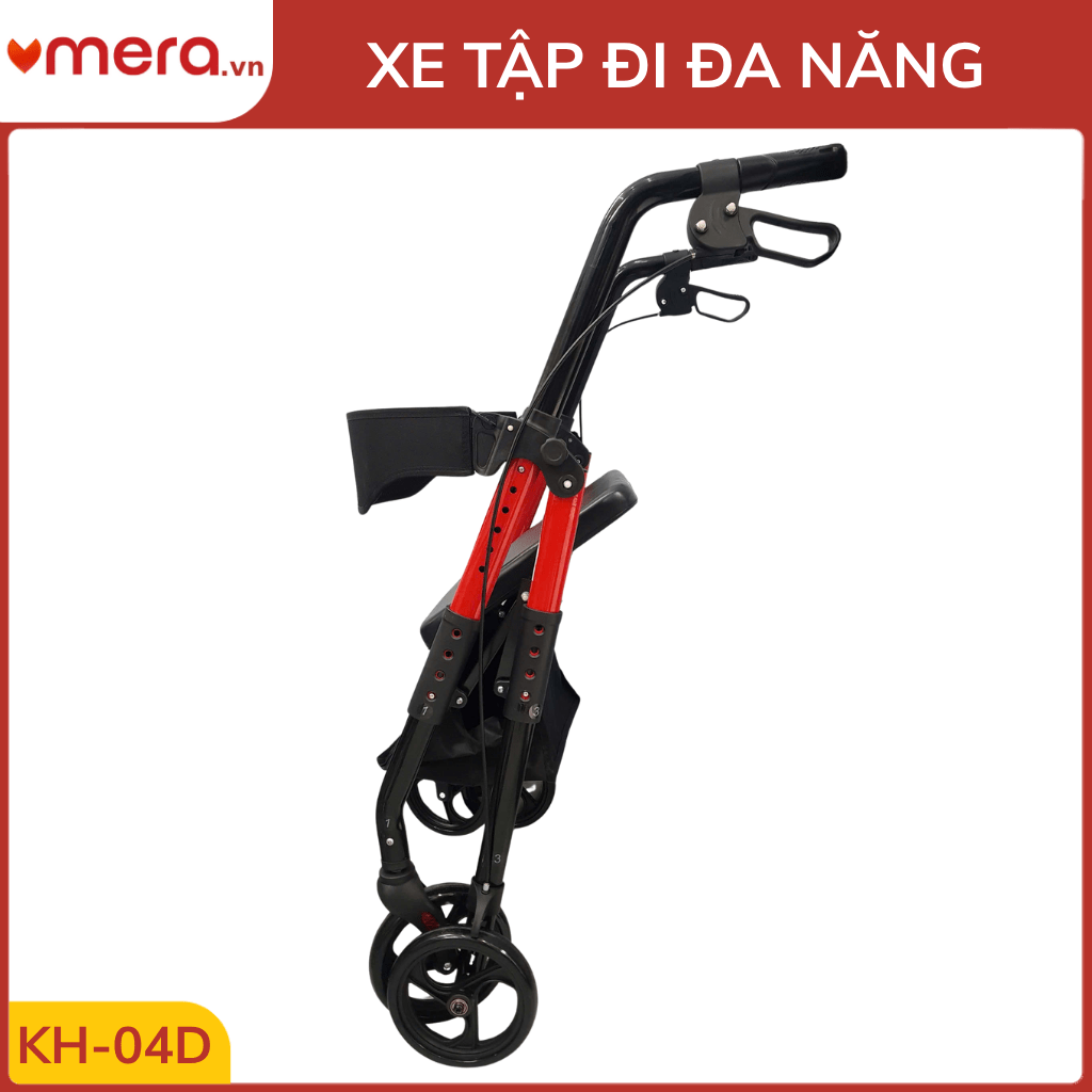 Xe Tập Đi Đa Năng Có Ghế Ngồi, Phanh Tay Khoá Bánh (Gấp Gọn) - OROMI KH-04D