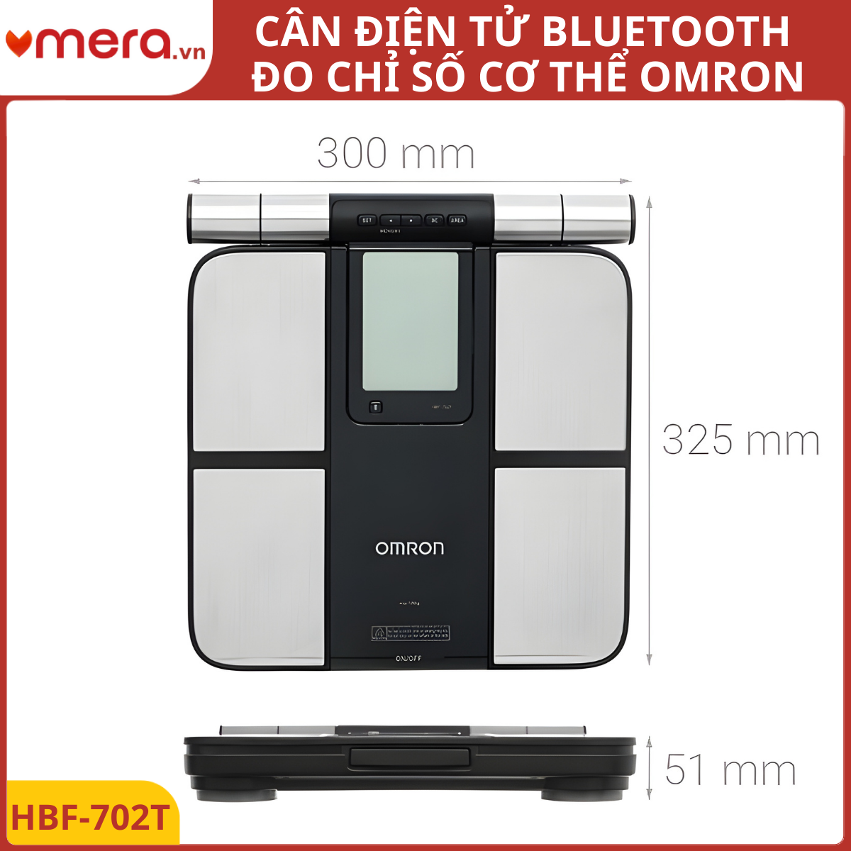 Máy Đo Chỉ Số Cơ Thể Omron HBF-702T - Bluetooth, 8 Cảm Biến
