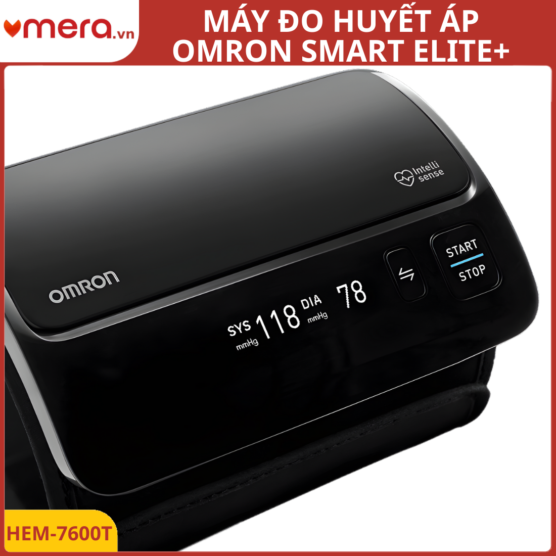 Máy Đo Huyết Áp Bắp Tay Omron HEM-7600T (Smart Elite) - Thiết Kế Không Dây Dẫn, Kết Nối Bluetooth