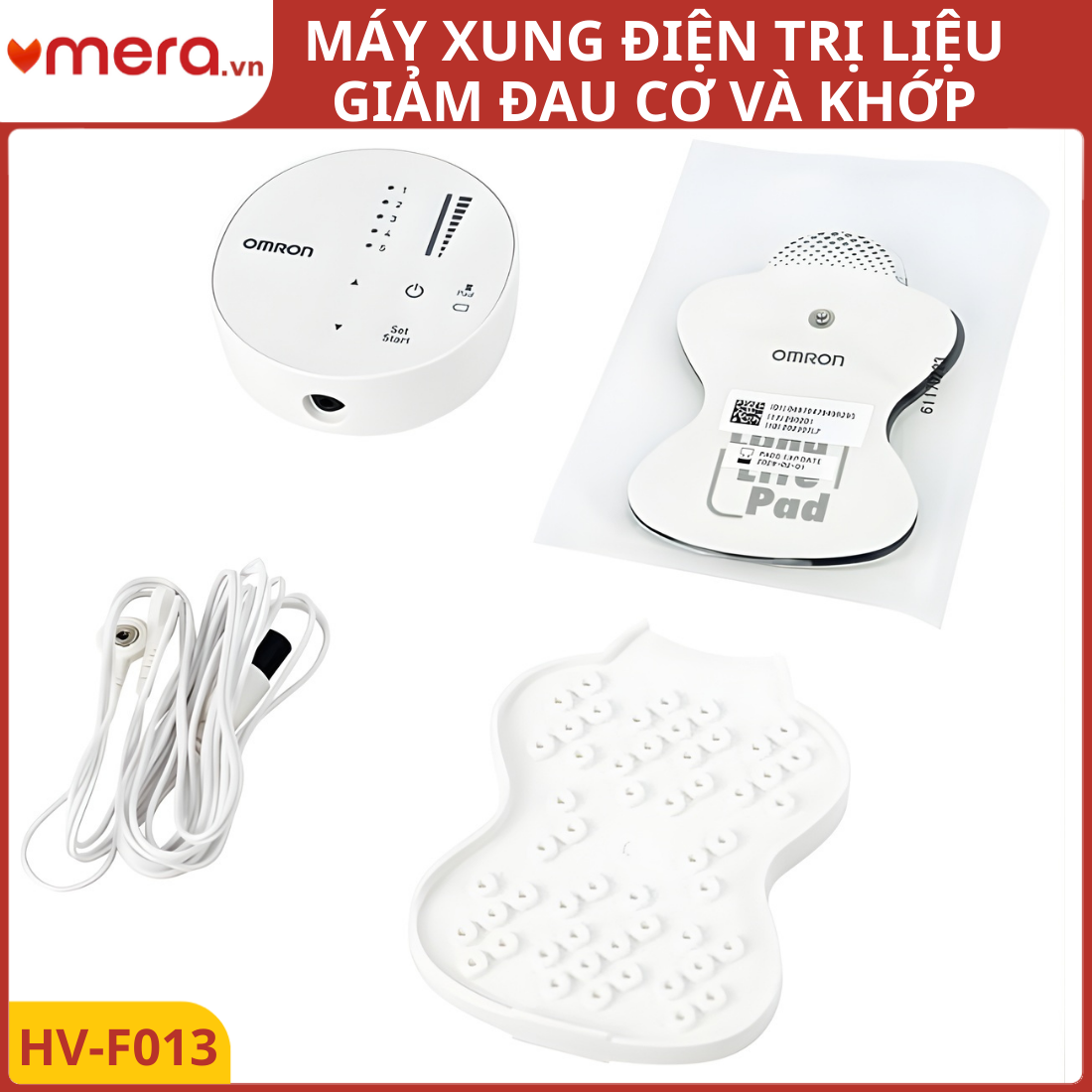 Máy Xung Điện Trị Liệu Omron HV-F013 (Giảm Đau Cơ, Nhỏ Gọn, 5 Chế Độ)