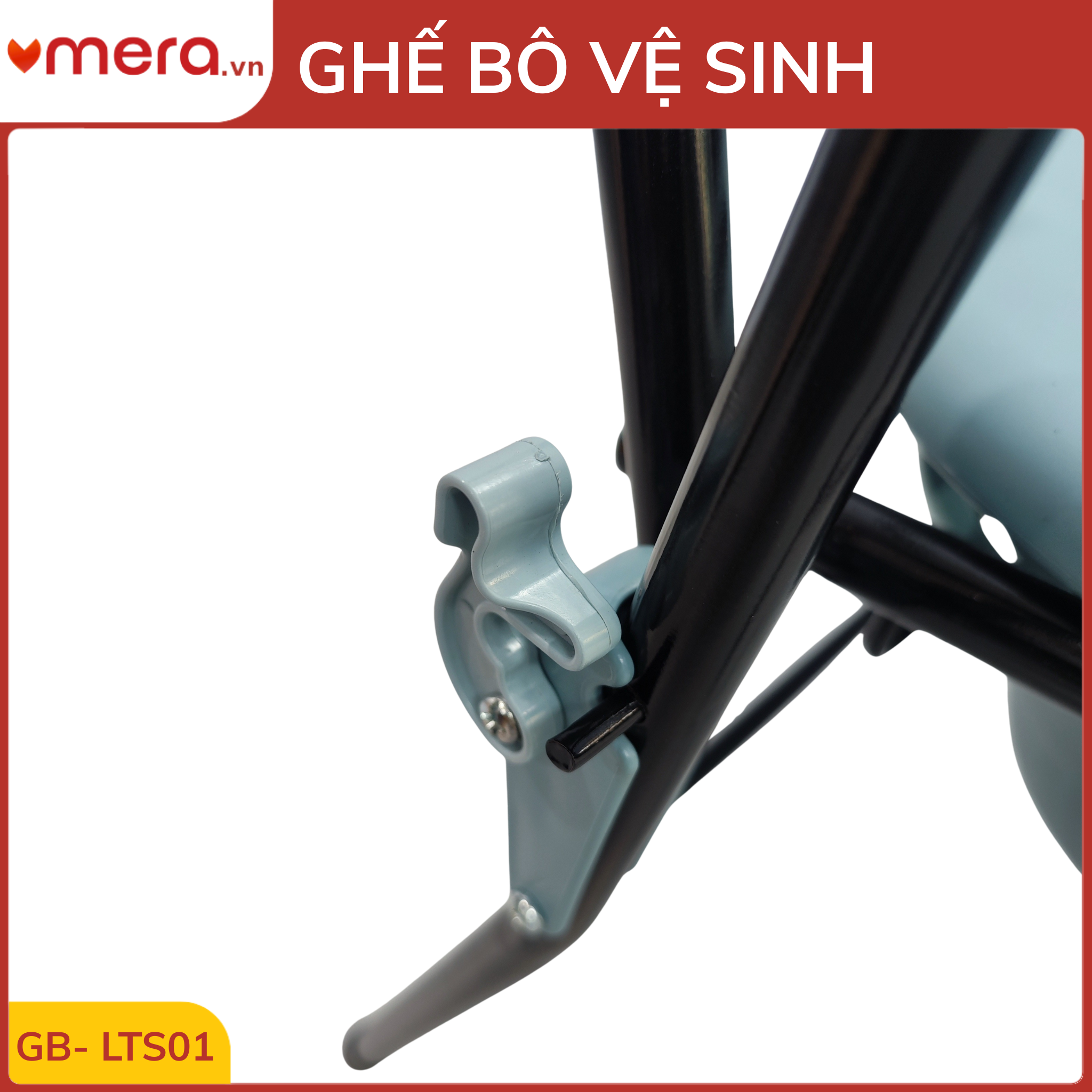Ghế Bô Vệ Sinh Gấp Gọn Khung Sắt (Chống Trượt, Tải Trọng 120kg) - OROMI