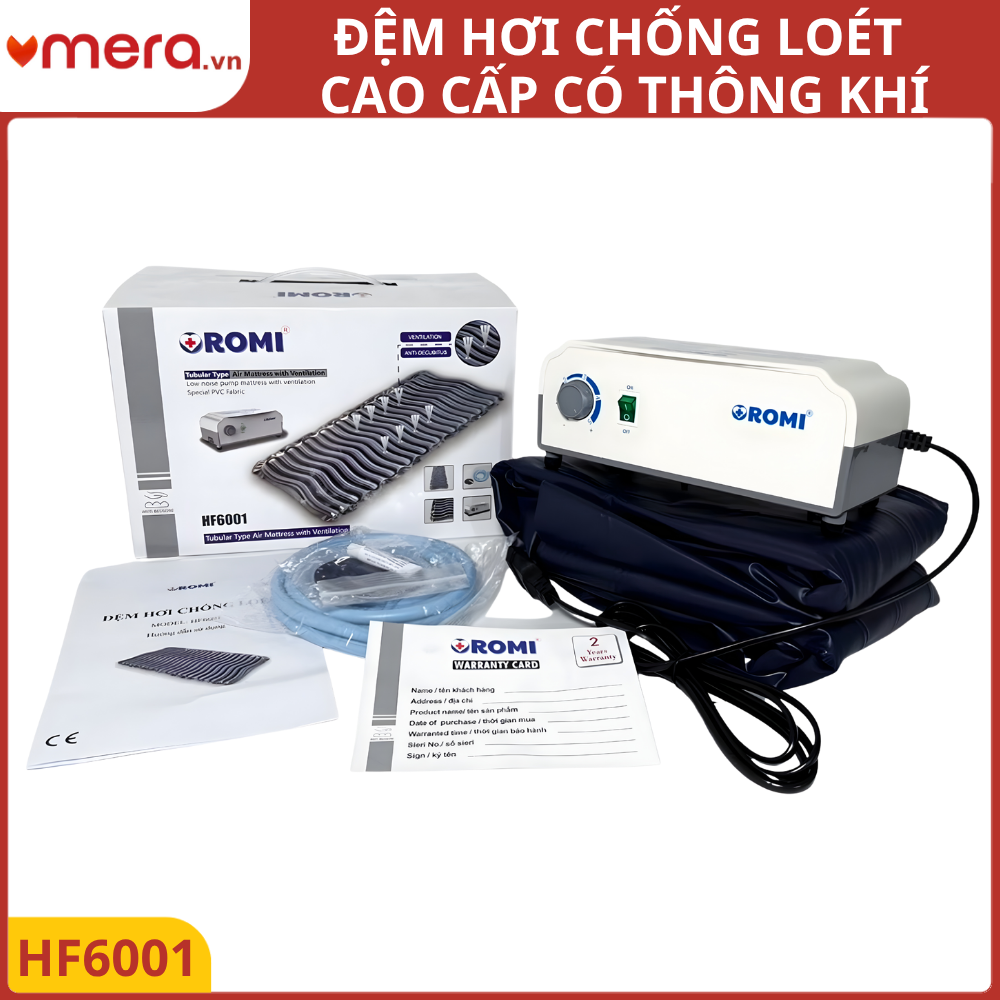 Đệm Hơi Chống Loét Có Thông Khí OROMI HF6001 (23 Múi Ống, Máy Bơm Êm Ái, Tải 140kg)