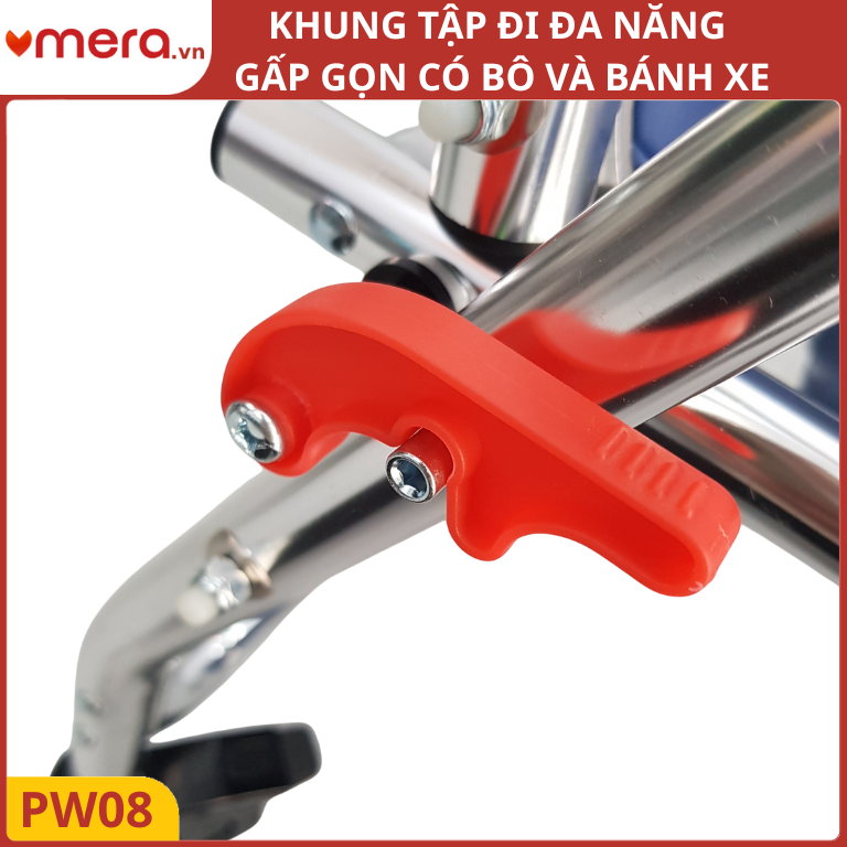 Khung Tập Đi Đa Năng Gấp Gọn Có Bô (Khung Nhôm, Đệm Da Simili) - OROMI PW08