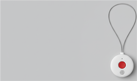 Thiết bị đeo cổ báo động té ngã không dây với nút bấm khẩn cấp màu đỏ cho người lớn tuổi