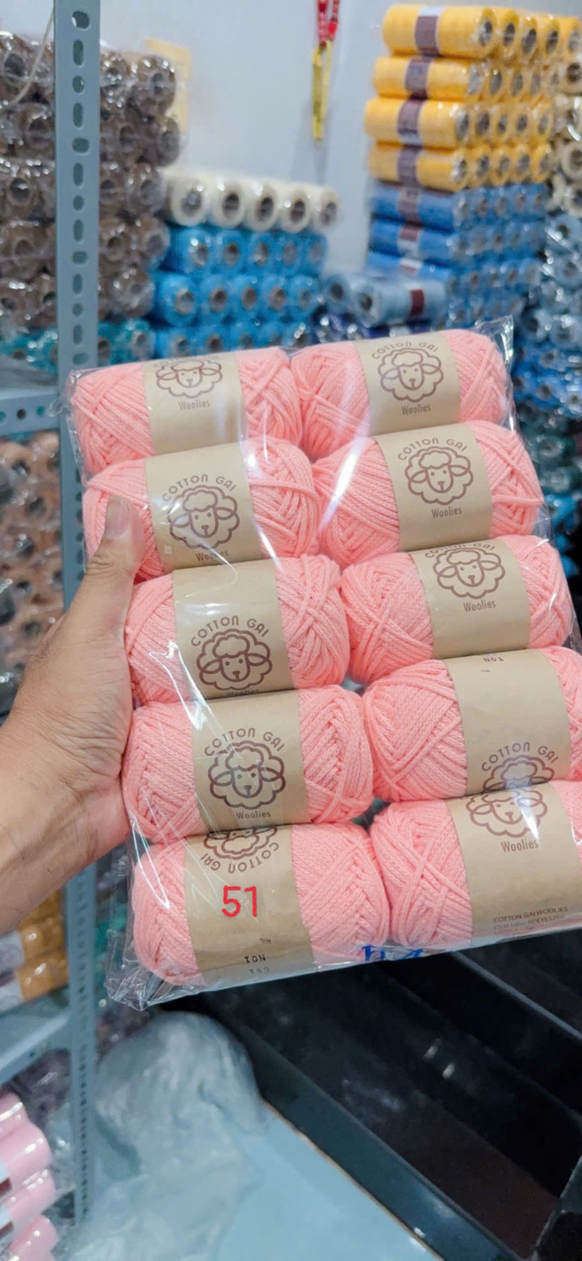 Sợi Cotton Gai 3mm Woolie