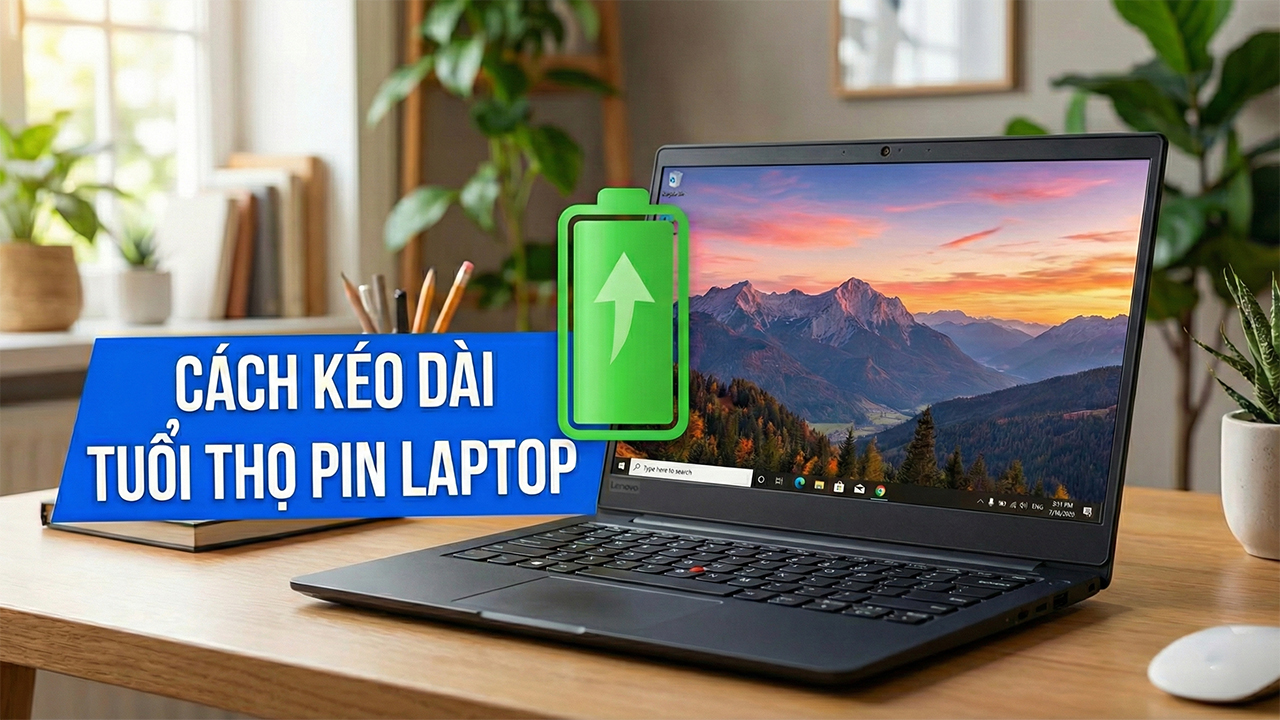 🔋 5 Mẹo Giúp Tăng Tuổi Thọ Pin Laptop Bền Lâu Theo Thời Gian