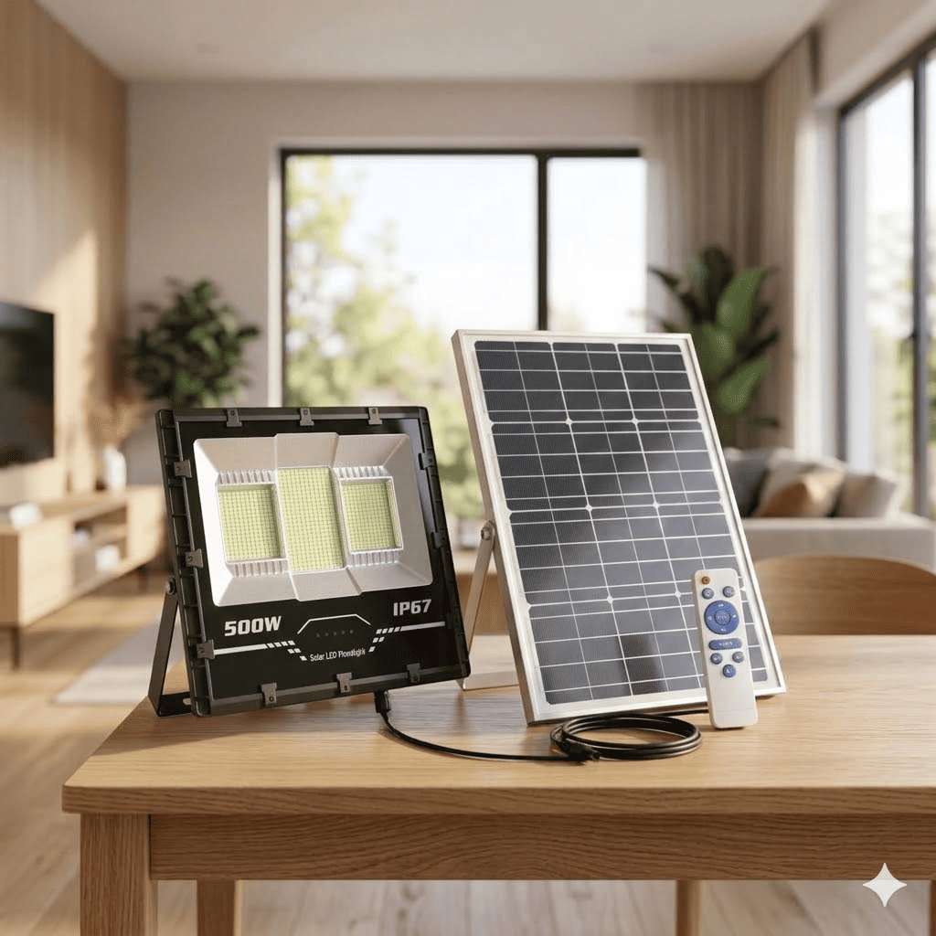 Đèn năng lượng mặt trời CET-105D-500W 500W chống nước IP67 ngoài trời