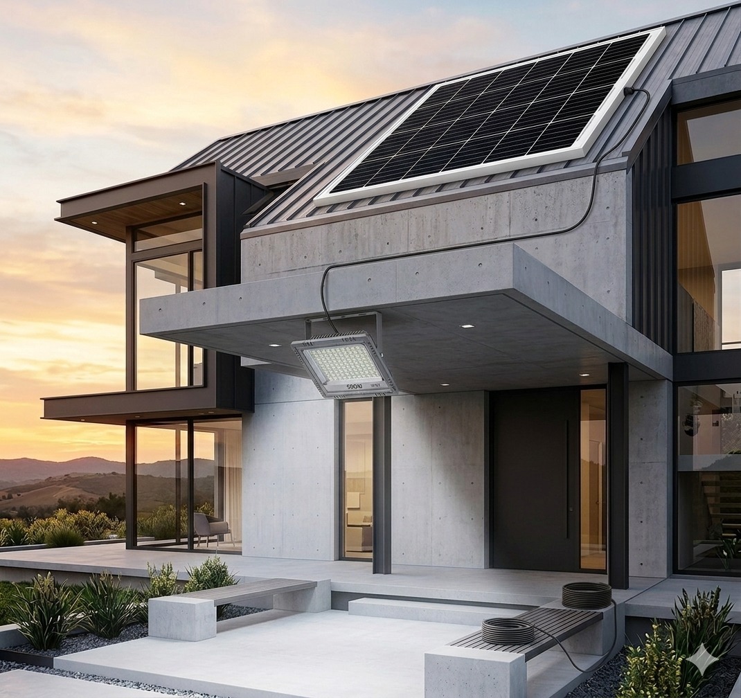 Đèn Năng Lượng Mặt Trời SHCET GY-300W 300W chống nước IP67 ngoài trời