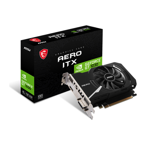 Cạc màn hình MSI GeForce GT 1030 AERO ITX 4GD4 OC (GDDR4/ 64 bit)