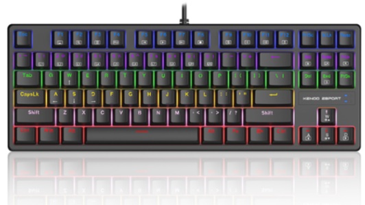 Bàn phím cơ KENOO ESPORT EK87 (Brown Switch/ Đen/ LED Rainbows)