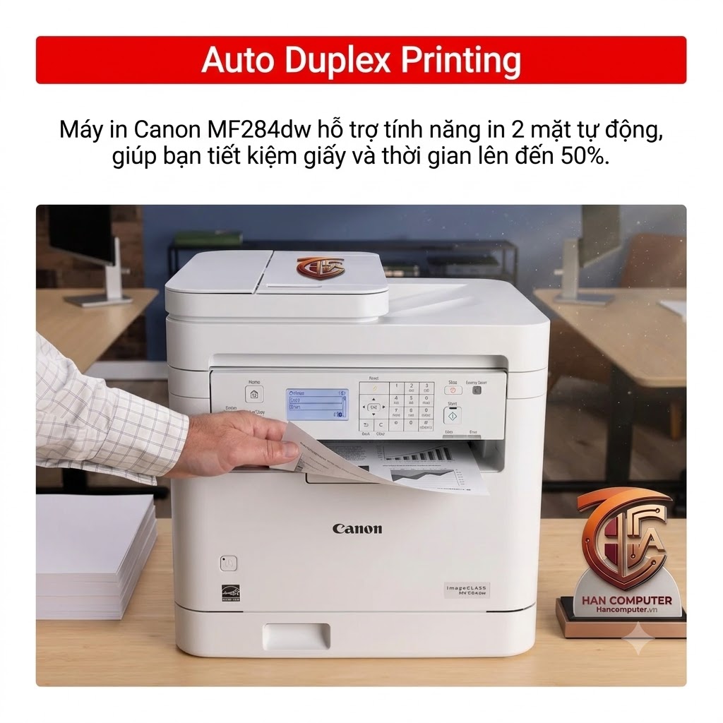 Máy in Canon MF284dw NK 03 trong 1, WiFi, In 2 mặt tại Hancomputer