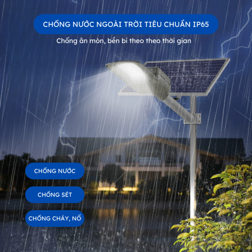 Đèn đường năng lượng mặt trời GY-168-500W 500W chống nước IP67 ngoài trời