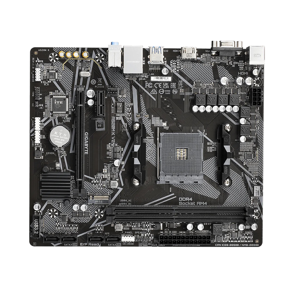 Mainboard Gigabyte A520M K V2 (AMD A520/ Socket AM4/ M-ATX/ 2 khe ram)