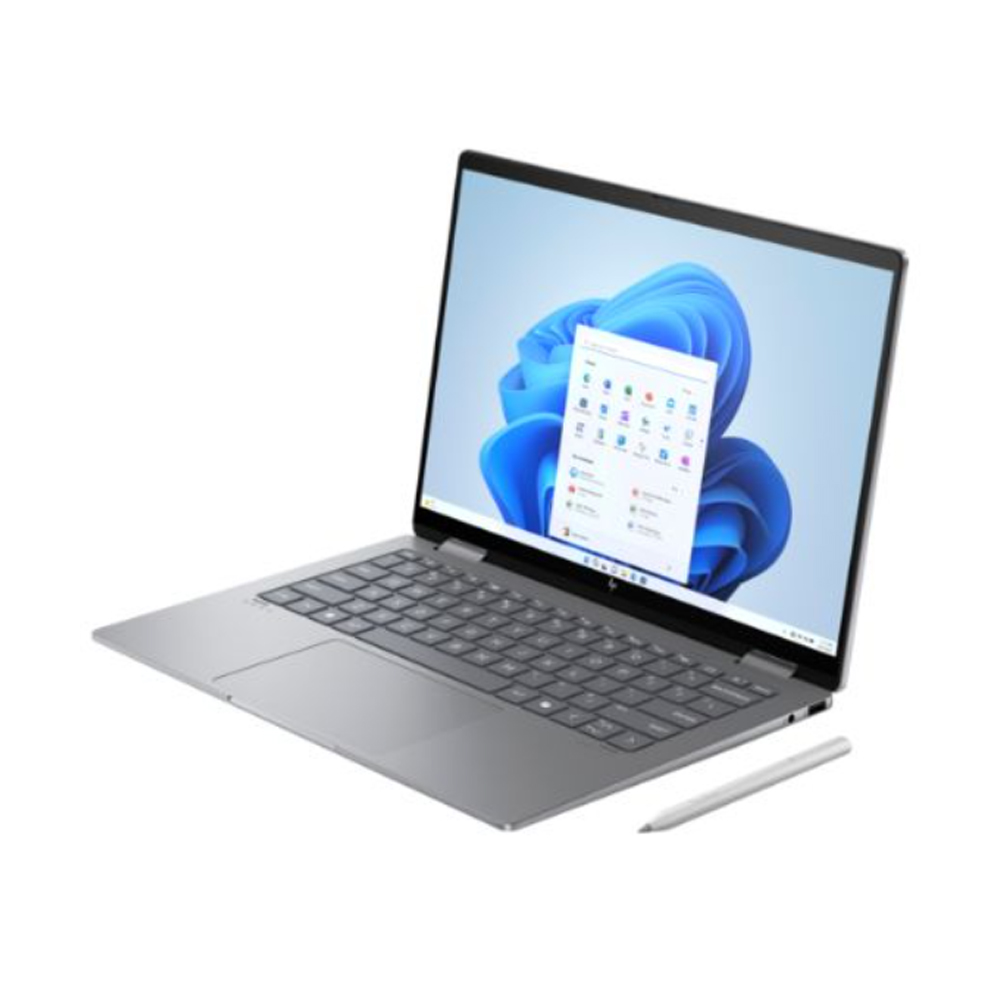 Laptop HP Envy x360 14-fa0093AU AY8U3PA (R7 8840HS/ 32GB/ 512GB SSD/ 14 inch 2.8K Touch/ 120Hz/ Win 11/ Office/ Silver/ Vỏ nhôm/ Pen)