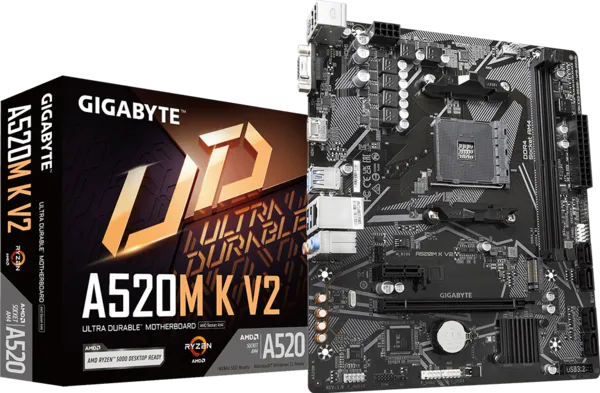 Mainboard Gigabyte A520M K V2 (AMD A520/ Socket AM4/ M-ATX/ 2 khe ram)
