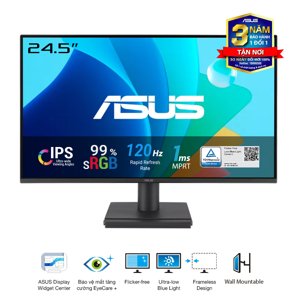 Màn hình Asus VA259HGA (24.5Inch/ Full HD/ 1ms/ 120Hz/ 300cd/m2/ IPS/ Loa)