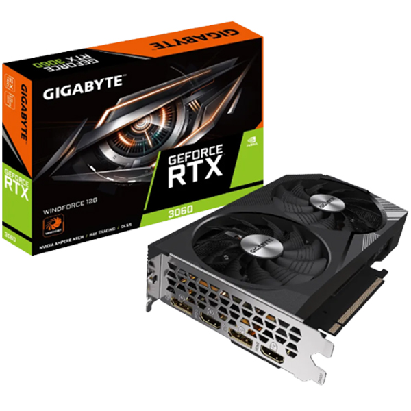 Cạc màn hình Gigabyte GeForce RTX 3060 WINDFORCE OC (12GB/ GDDR6/ 192 bit)
