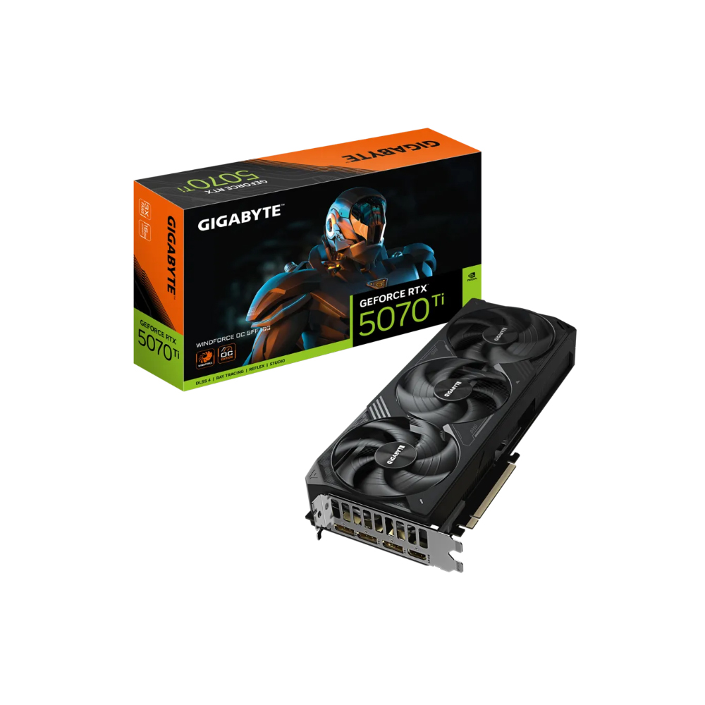 Cạc màn hình Gigabyte GeForce RTX 5070 Ti WINDFORCE SFF 16G (16GB/ GDDR7/ 256 bit)