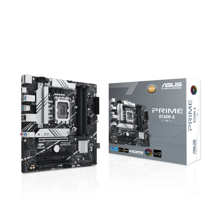 Mainboard Asus Prime B760M-A-CSM D5 (Intel B760/ Socket 1700/ M-ATX/ 4 khe ram)