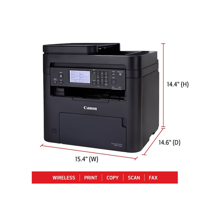 Máy in laser đen trắng Canon MF275dw (A4/A5/ In/ Copy/ Scan/ Fax/ Đảo mặt/ USB/ LAN/ WIFI) Chính Hãng