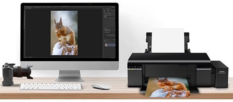 Máy in phun màu Epson L805 - 6 màu, Wifi  chính hãng giá tốt