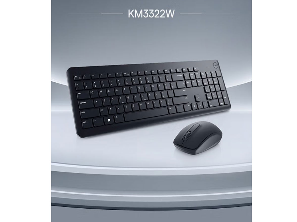 Bộ bàn phím chuột không dây Dell KM3322W (Đen)