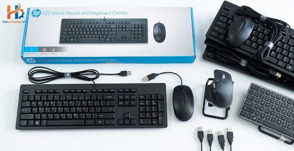 Bộ Bàn Phím Chuột HP 225 TPA-P001K/M USB Black Chính Hãng Giá Rẻ