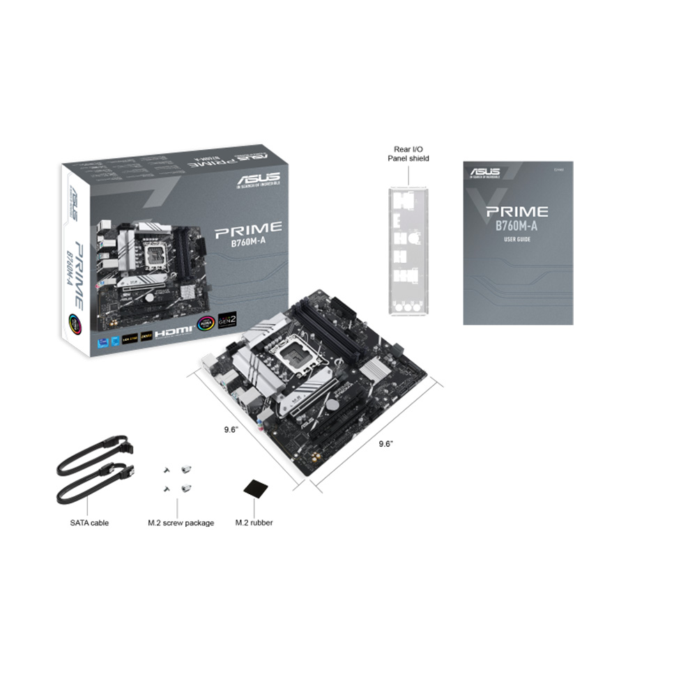 Mainboard Asus Prime B760M-A-CSM D5 (Intel B760/ Socket 1700/ M-ATX/ 4 khe ram)