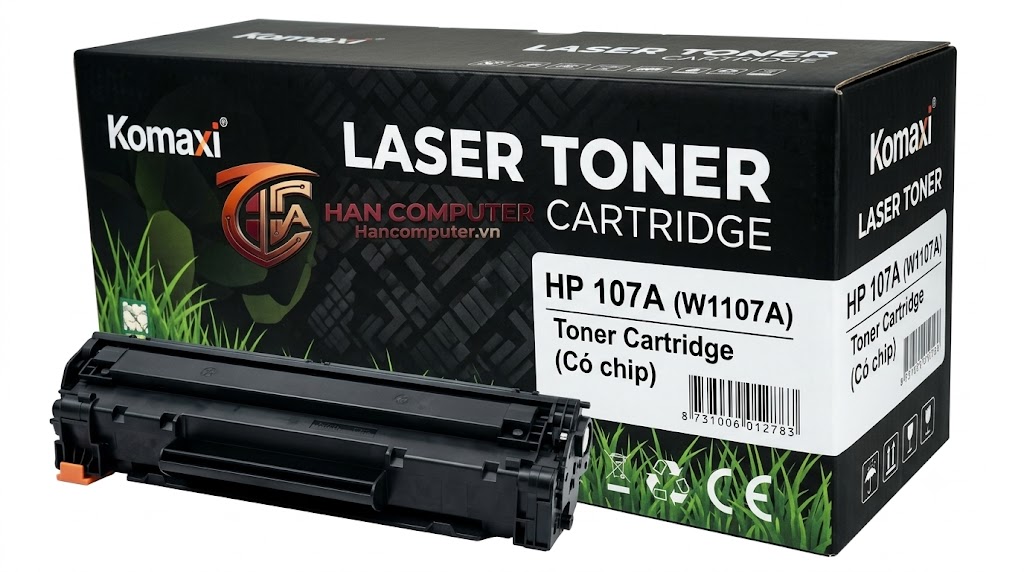 Hộp mực HP 107A (W1107A) (Có chip) thương hiệu Komaxi giá rẻ tại Hancomputer