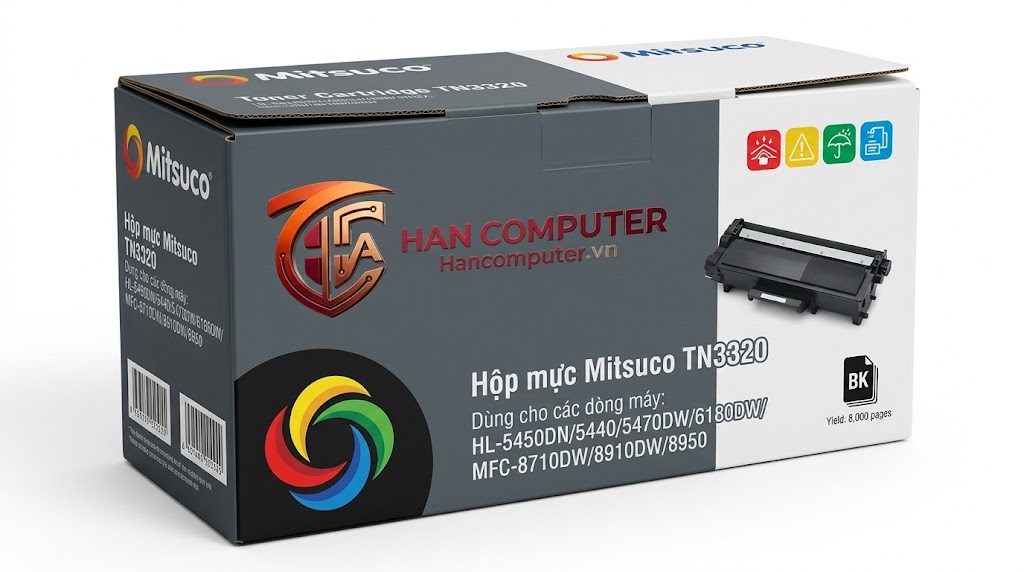 Hộp mực Brother TN3320 thương hiệu Komaxi giá rẻ tại Hancomputer