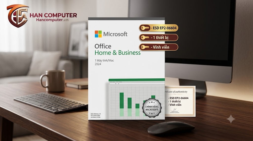 Phần mềm Office Microsoft Home & Business 2024 ESD EP2-06604 (1 thiết bị/ Vĩnh viễn) – Chính hãng
