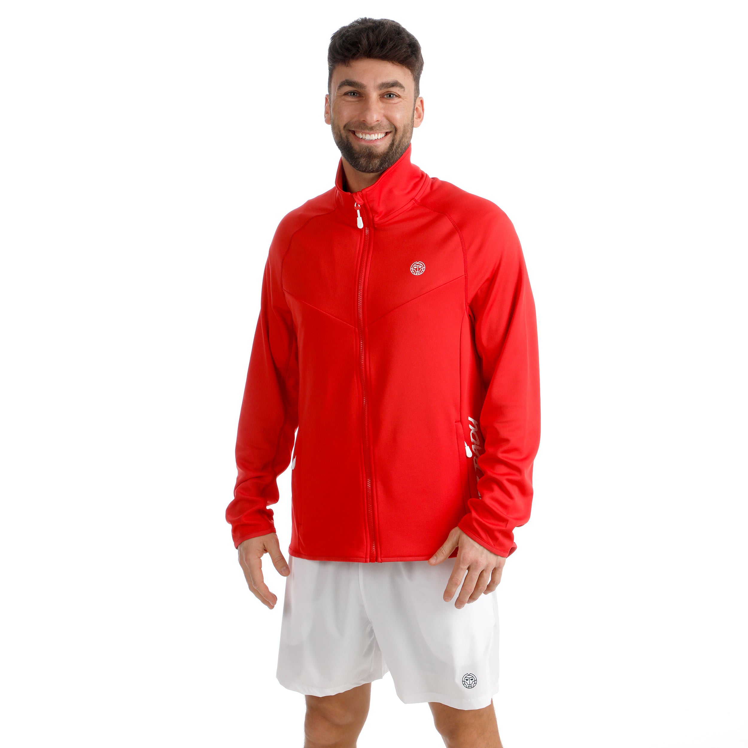 Áo Bidi Badu khoác thể thao tennis/pickleball nam Crew 2.0 Red BB140007-502