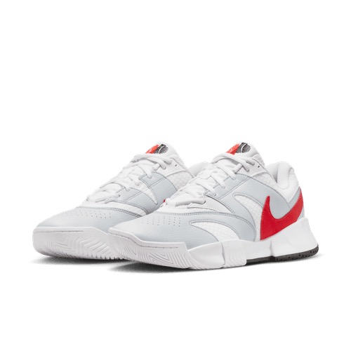 Giày Quần Vợt Nam Nike Court Lite 4 White Pure Platinum Crimson