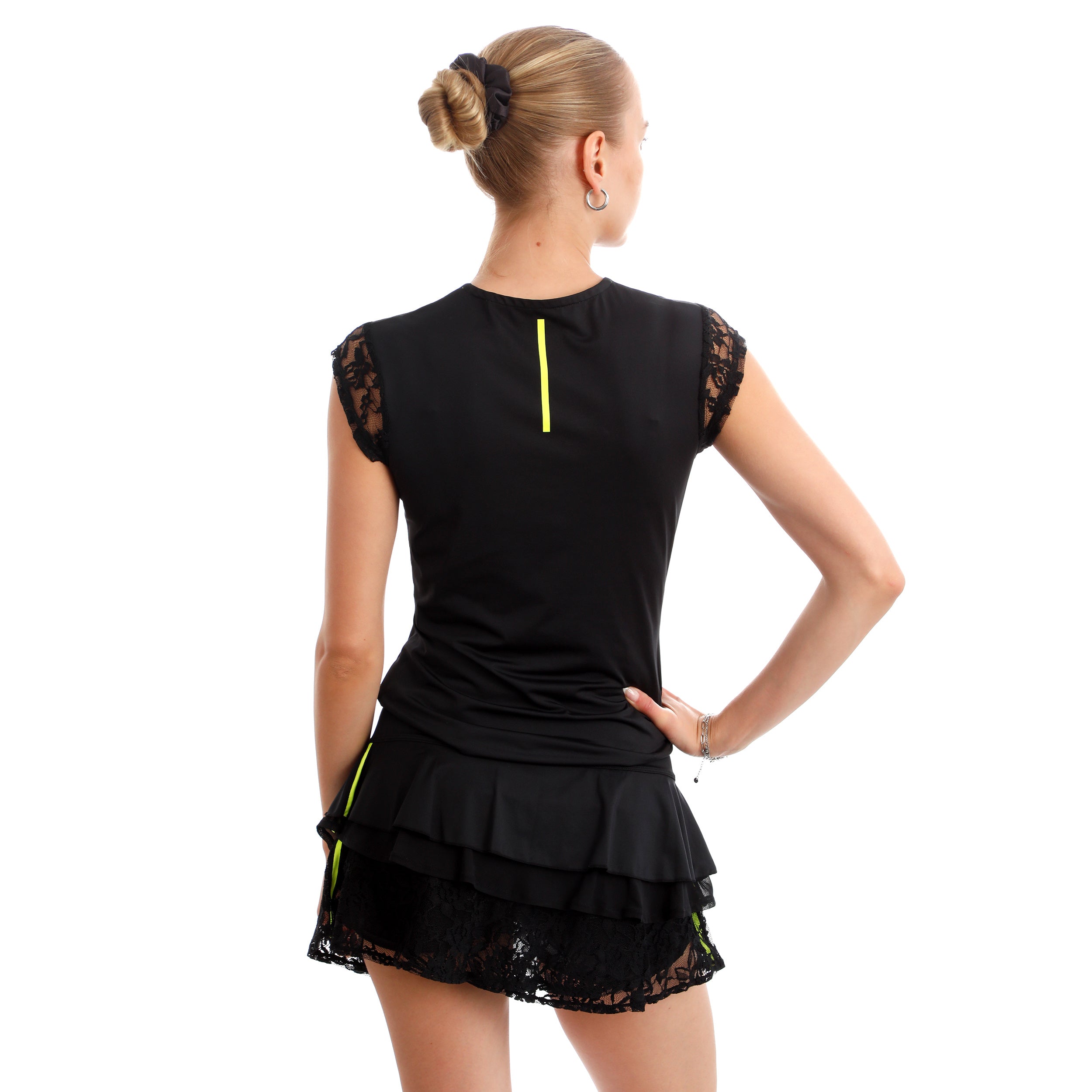 Chân váy Bidi Badu thể thao tennis/pickleball nữ Night Flash Black BB180032-200