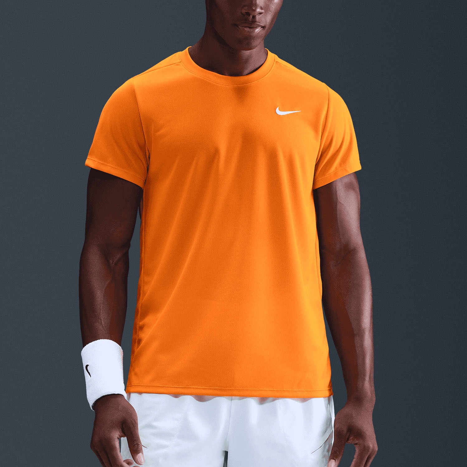 Áo Tay Ngắn Thể Thao Nam Nike Court Victory Men's Dri-FIT Tennis Top - Cam