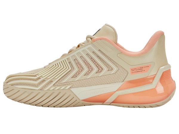 Giày Quần Vợt Nữ K-Swiss Ultrashot 4 Whitecap Gray | Peach Parfait | Egret