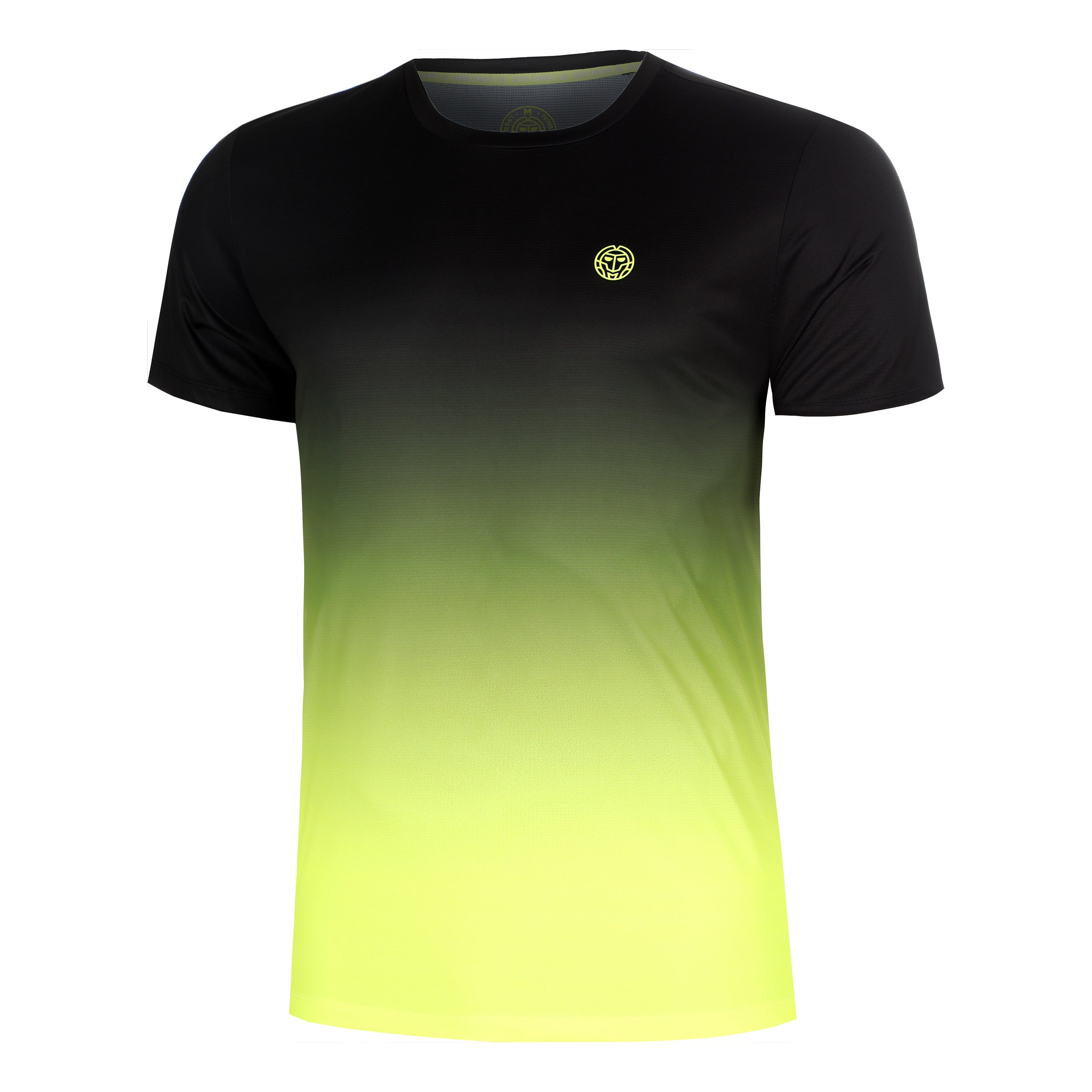 Áo Bidi Badu tay ngắn thể thao tennis/pickleball nam Night Flash Black Neon Yellow BB110051-411