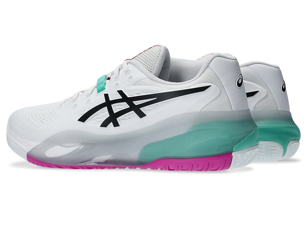 Giày Quần Vợt Nữ Asics Gel-Resolution X White | Aurora Green