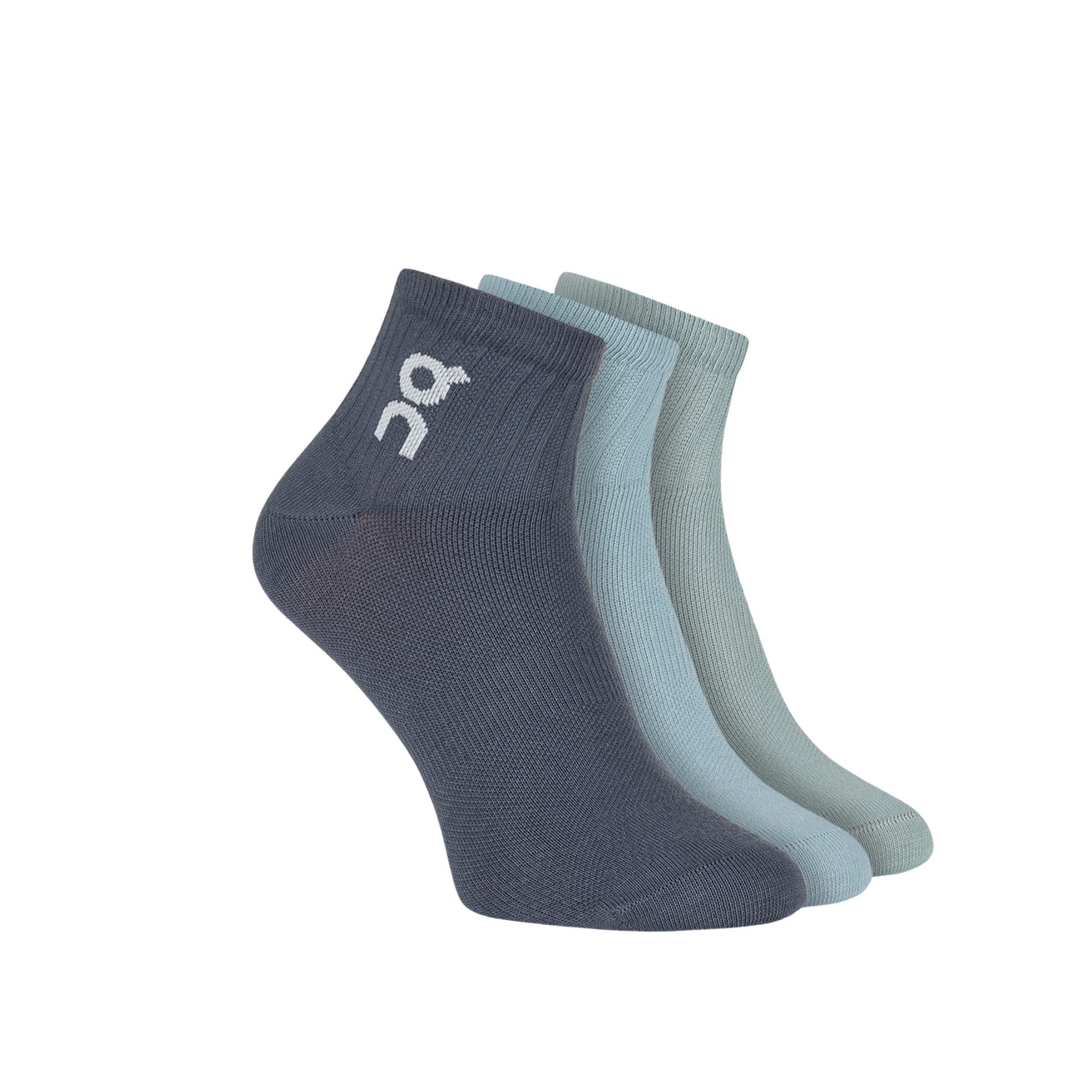 Vớ Thể Thao Unisex On Running Logo Sock Mid 3P ( 3 đôi )