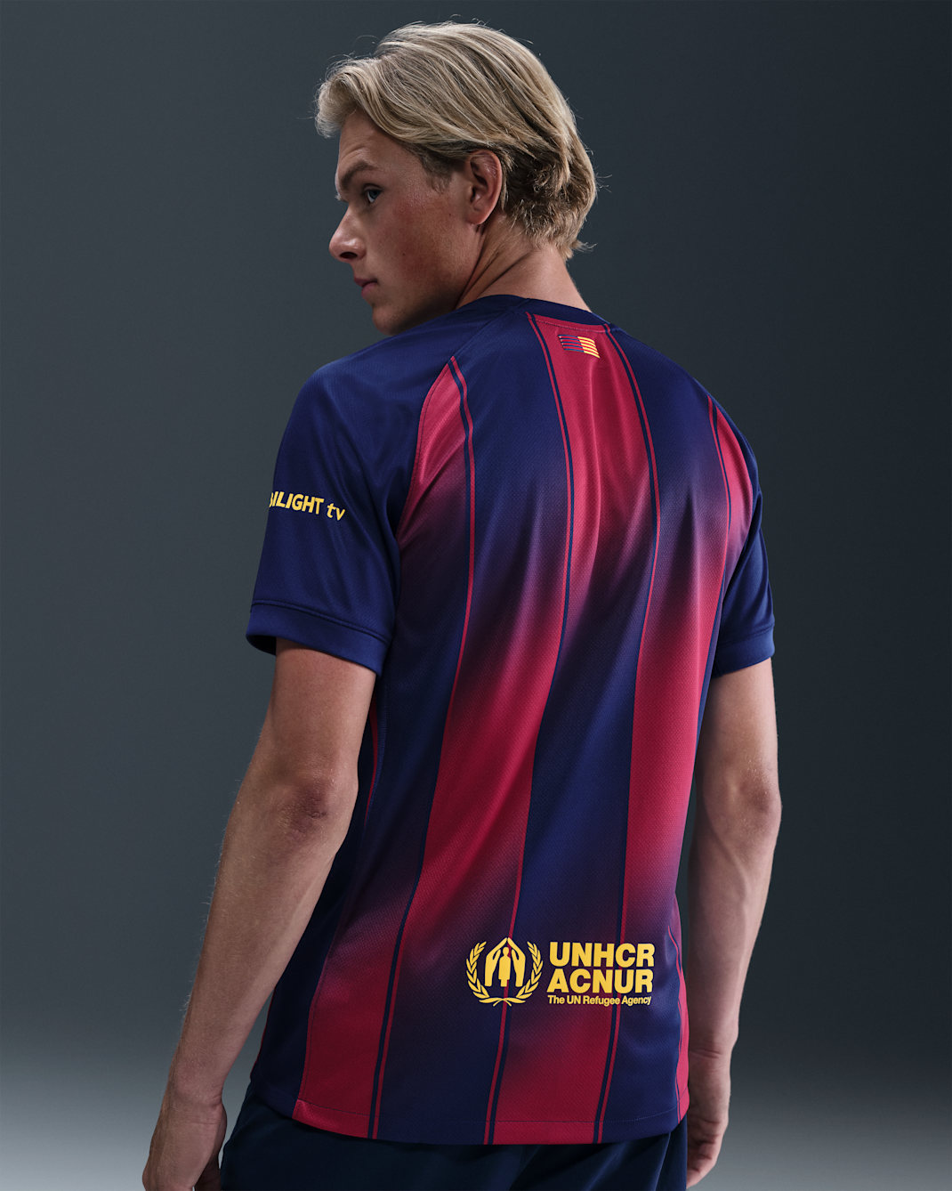 Áo Tay Ngắn Thể Thao Nam Nike FC Barcelona 2025/26 Stadium Home