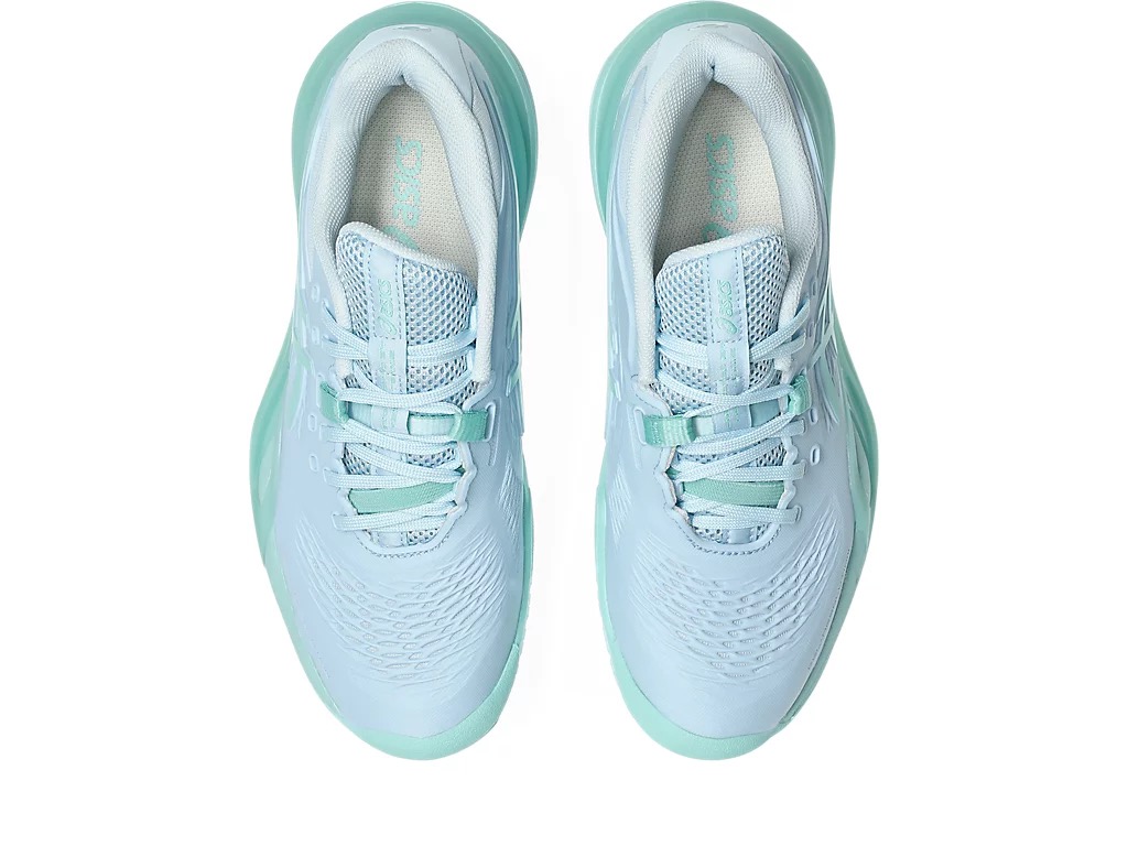 Giày Quần Vợt Nữ Asics GEL-RESOLUTION X LIGHT BLUE | OASIS GREEN