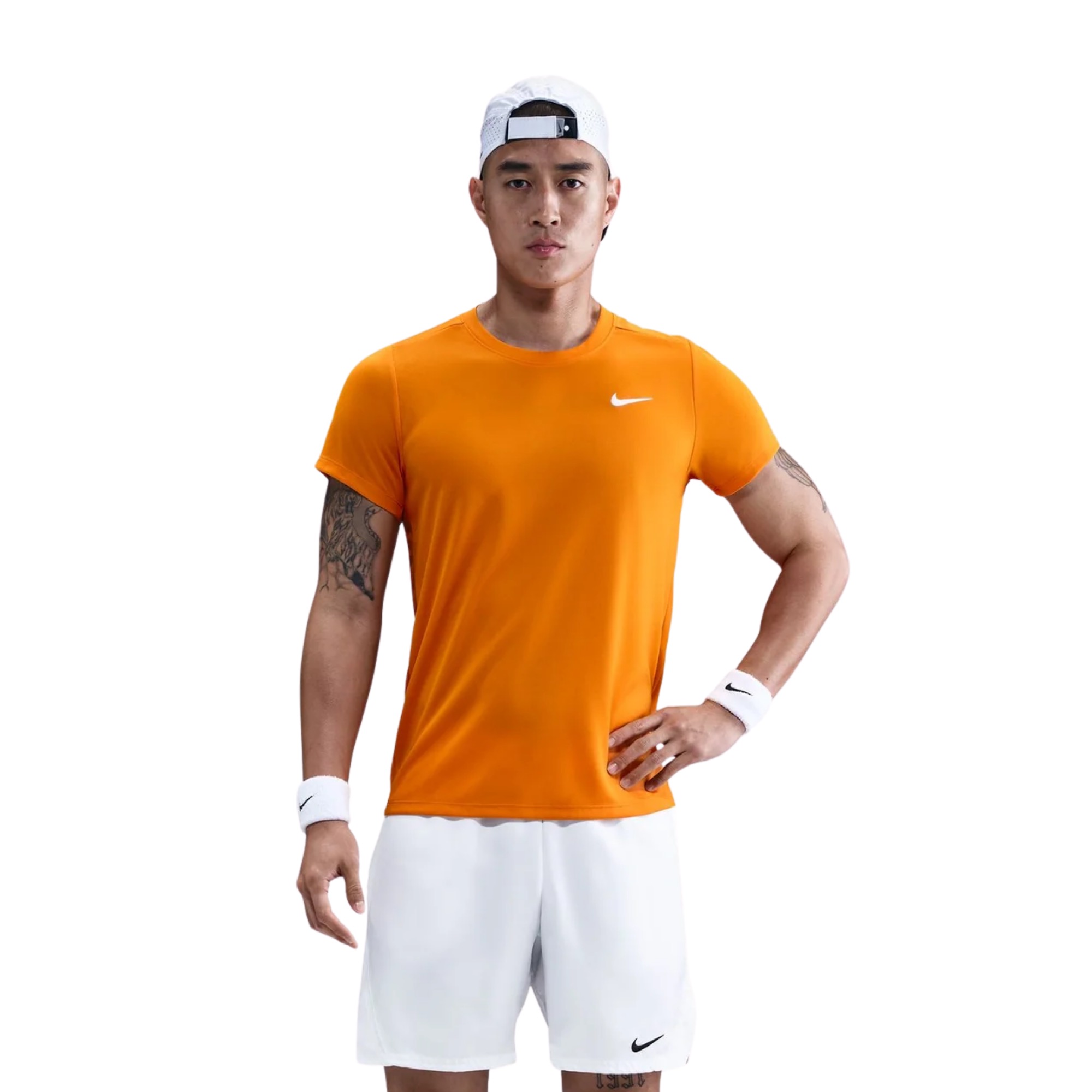 Áo Tay Ngắn Thể Thao Nam Nike Court Victory Men's Dri-FIT Tennis Top - Cam