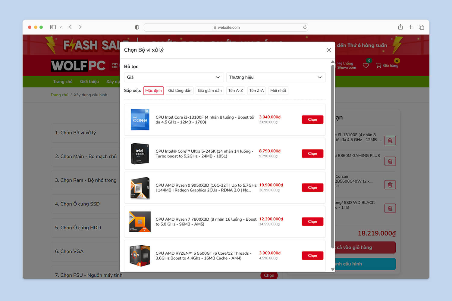 Xây dựng cấu hình