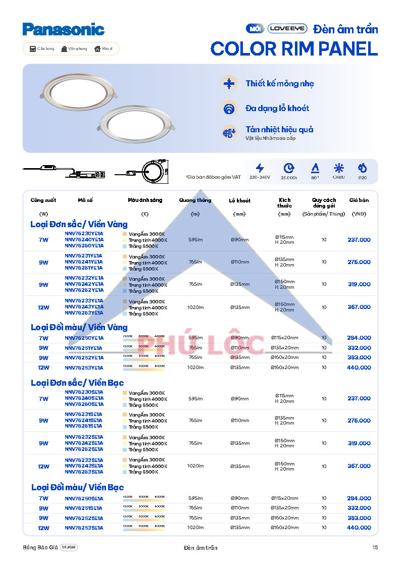 ĐÈN CHIẾU SÁNG PANASONIC