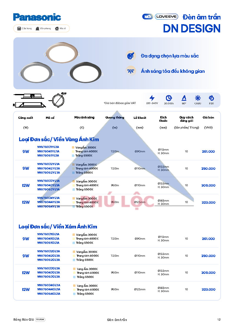ĐÈN CHIẾU SÁNG PANASONIC