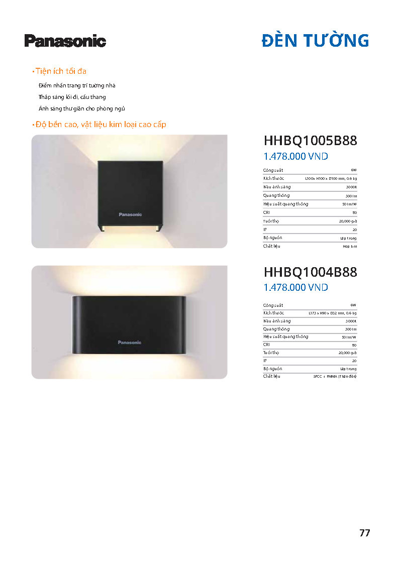 ĐÈN CHIẾU SÁNG PANASONIC 2025