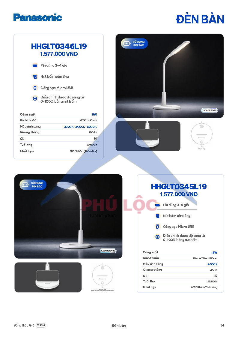 ĐÈN CHIẾU SÁNG PANASONIC