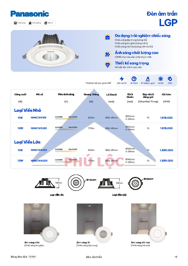 ĐÈN CHIẾU SÁNG PANASONIC