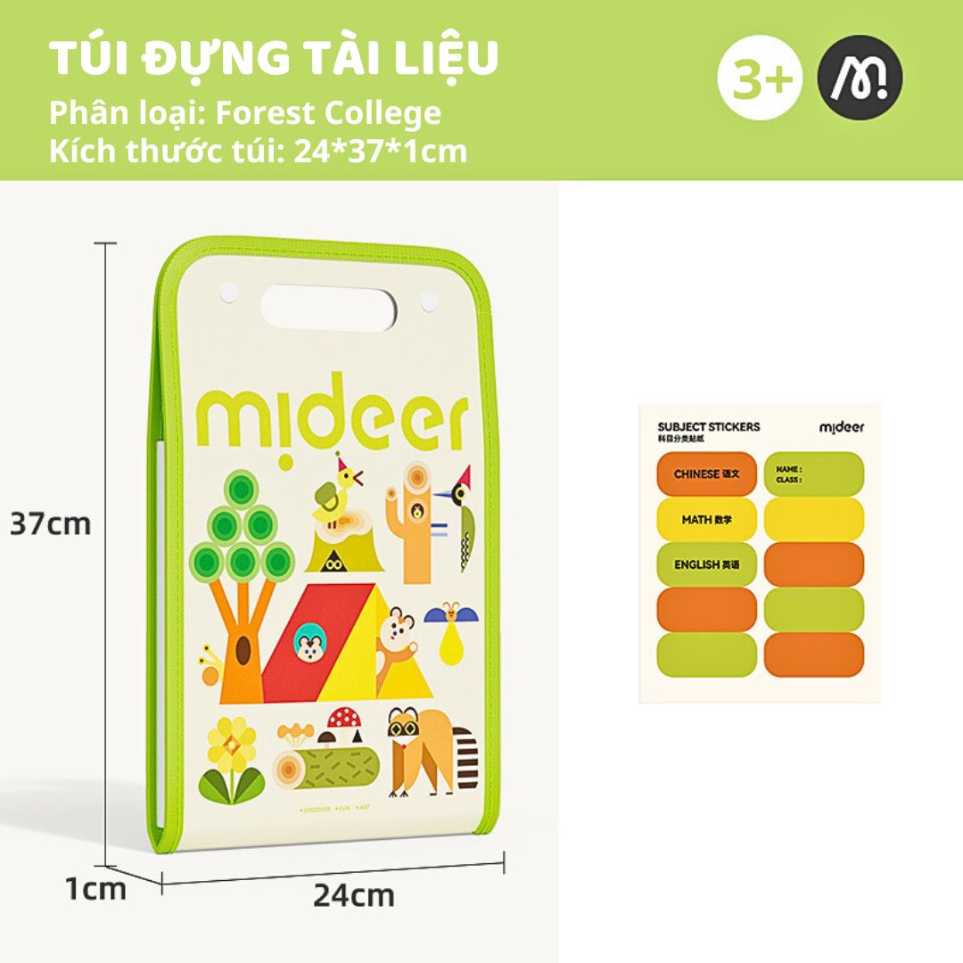 Túi Đựng Tài Liệu A4 Nhiều Ngăn Mideer Accordion Folder- Forest College
