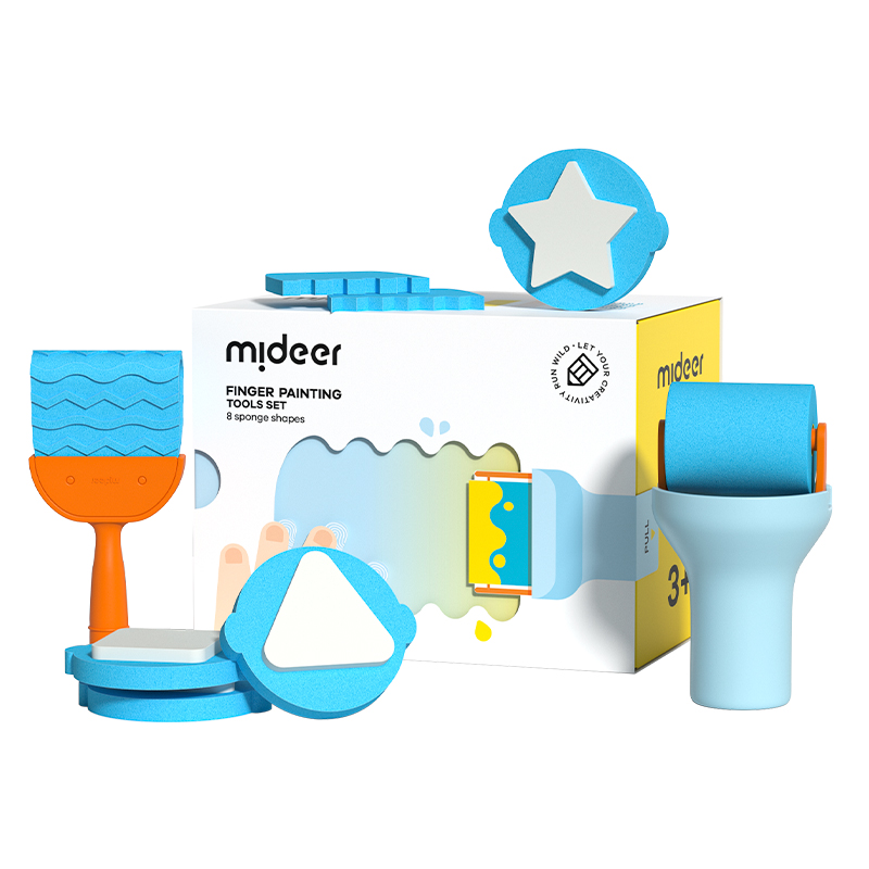 Bộ Dụng Cụ Vẽ Màu Nước Cho Bé Mideer Finger Painting Tools Set 3+